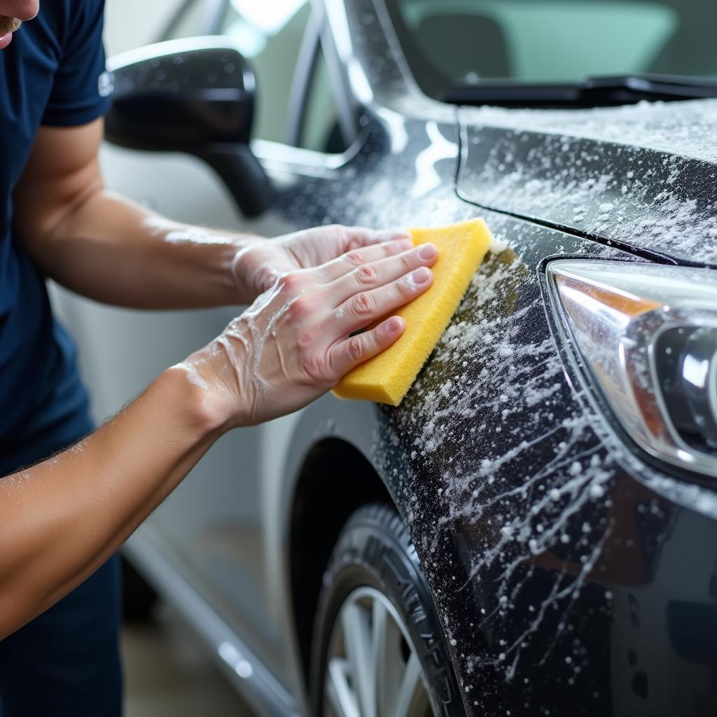 Preparing Car for Scratch Repair