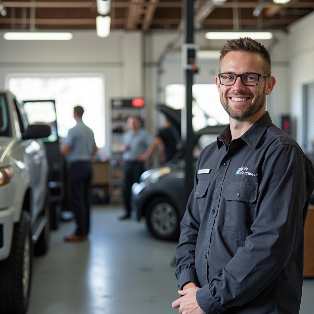 A welcoming and well-equipped car window repair shop in Waukegan