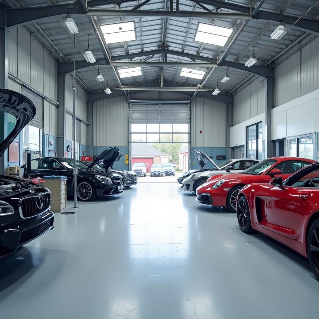 Modern car repair shop in Wetherby