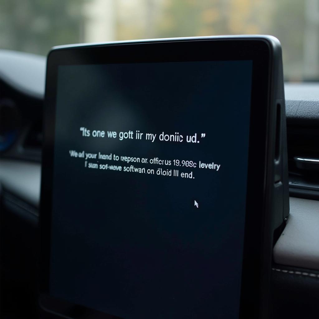 Car Display Showing Windows 10 Error Message