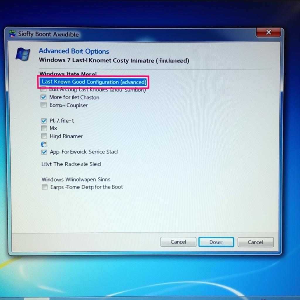 Windows 7 Advanced Boot Options Menu