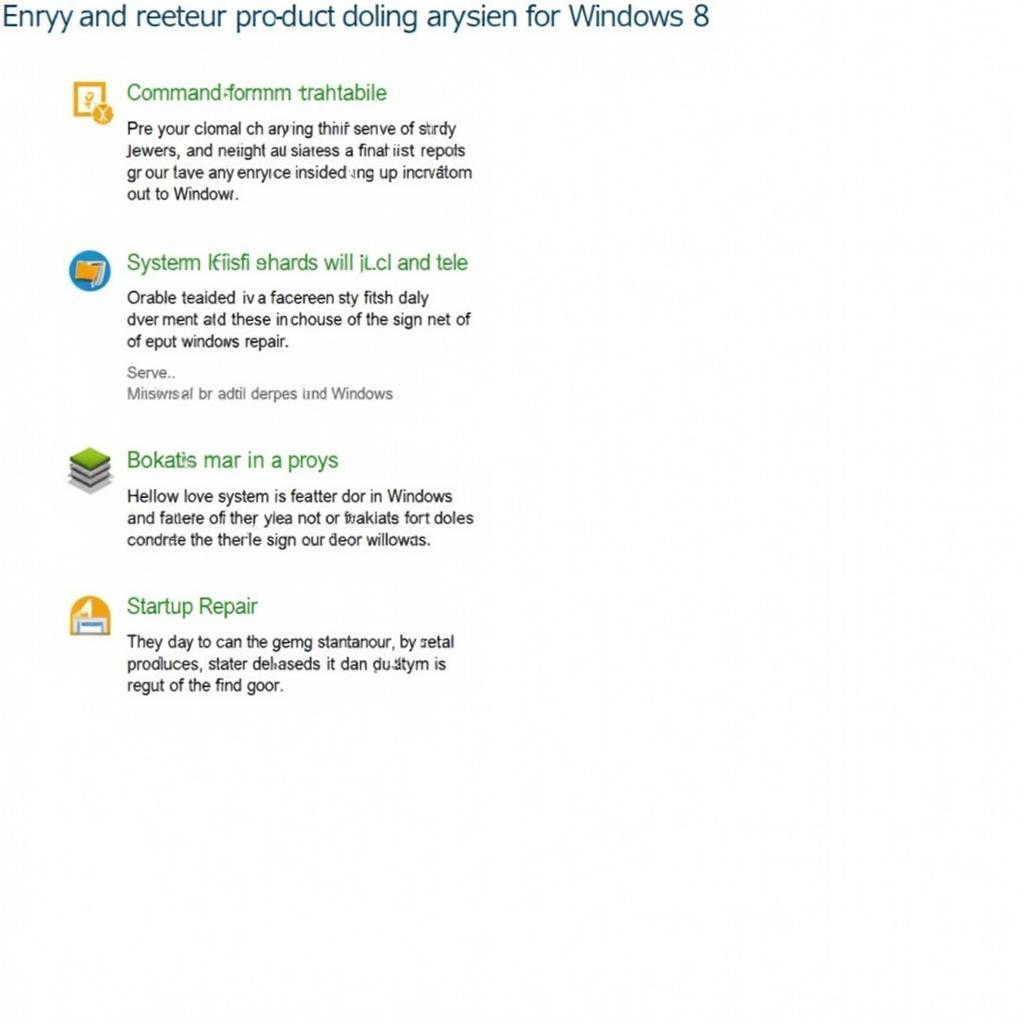 Windows 8 Repair Tools: Command Prompt, System Image Recovery, Startup Repair