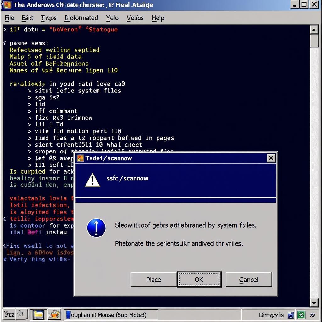 Running SFC Scannow in Windows XP CMD