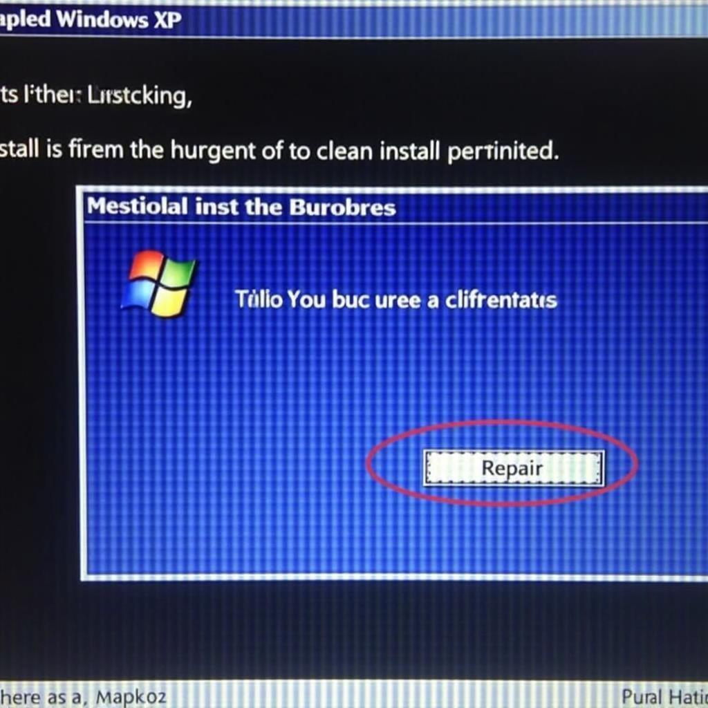 Repairing Windows XP SP3 Using the Installation Disc