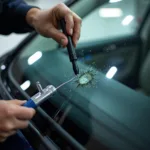 Windshield chip repair in Lincoln