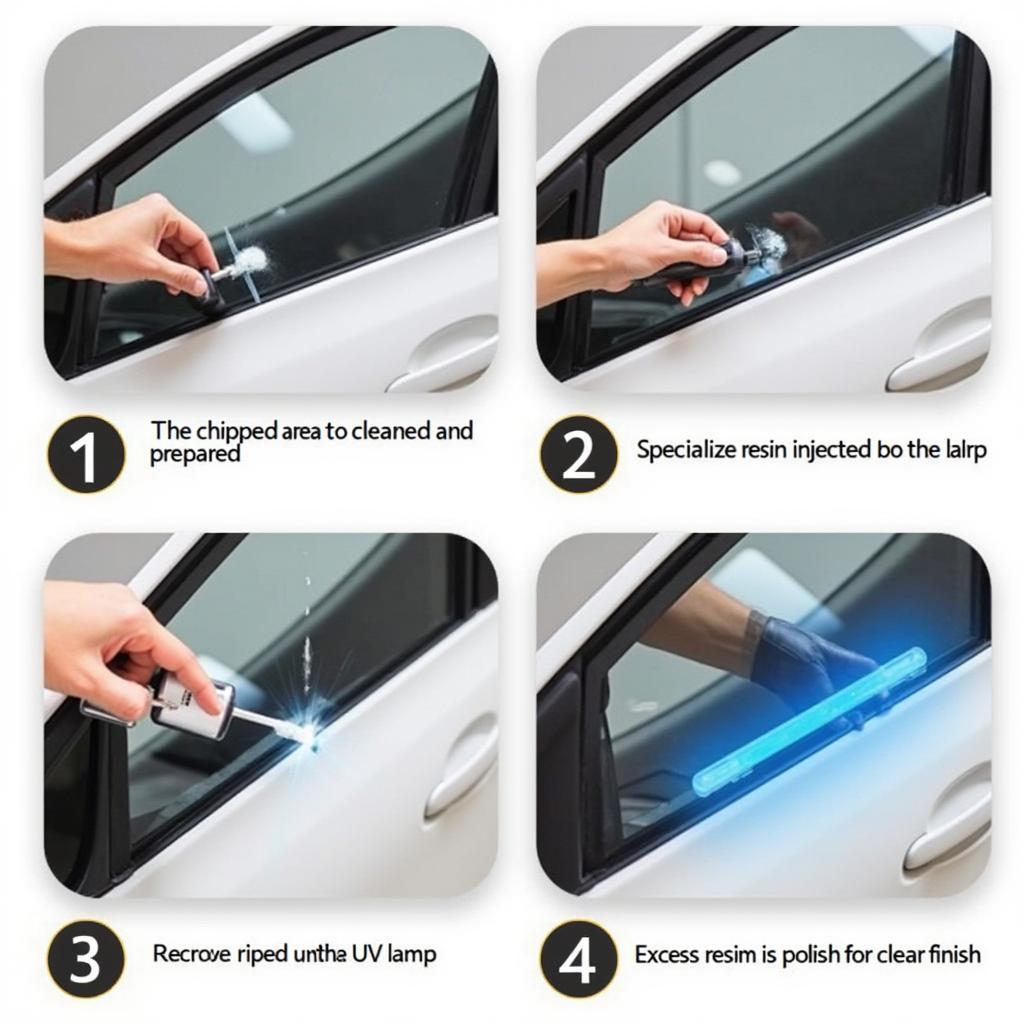 Car Windshield Chip Repair Process