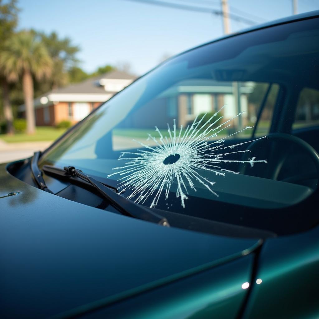 Car Windshield Crack in Biloxi MS