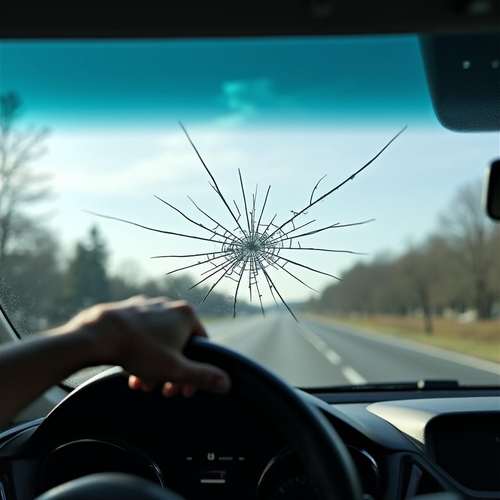 Windshield Crack Obstructing View