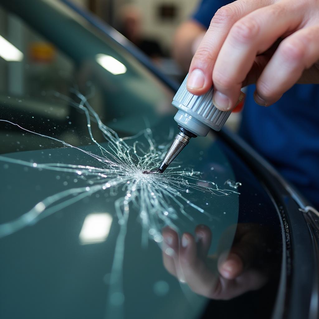 Windshield crack repair in Durant, OK