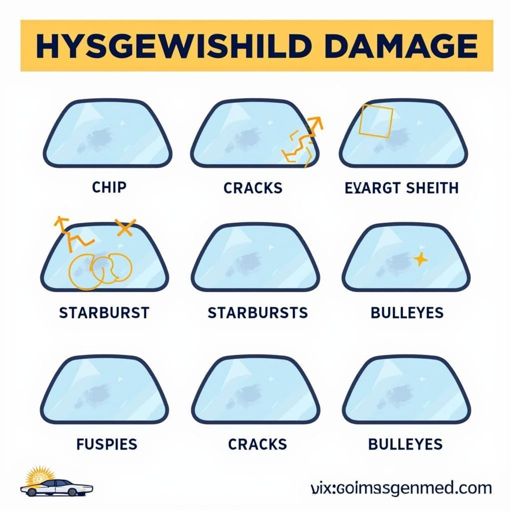 Different types of windshield damage in Stafford, VA