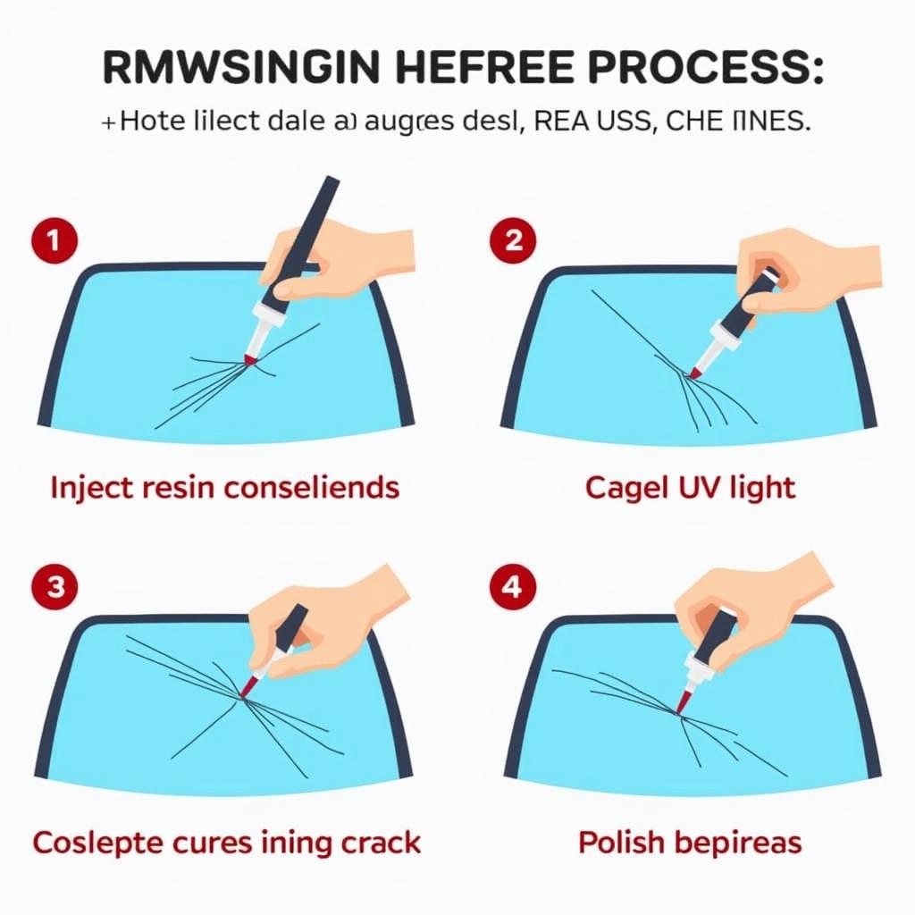 Windshield Repair Process in a Shop