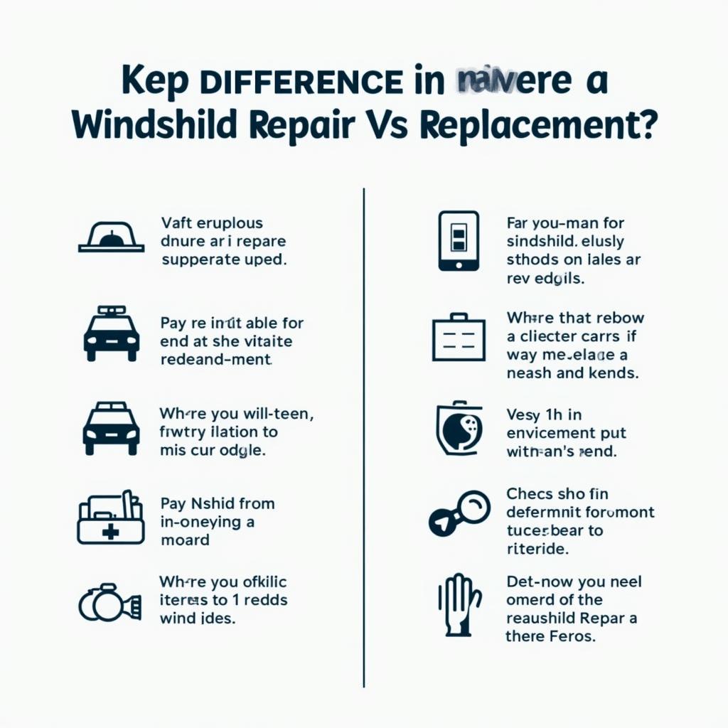 Infographic Comparing Windshield Repair and Replacement