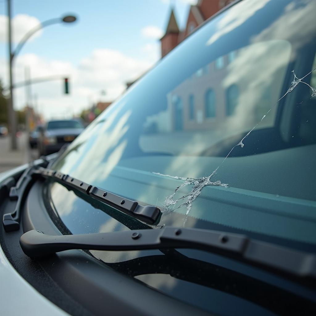 Windshield with damaged sealant in Salt Lake City