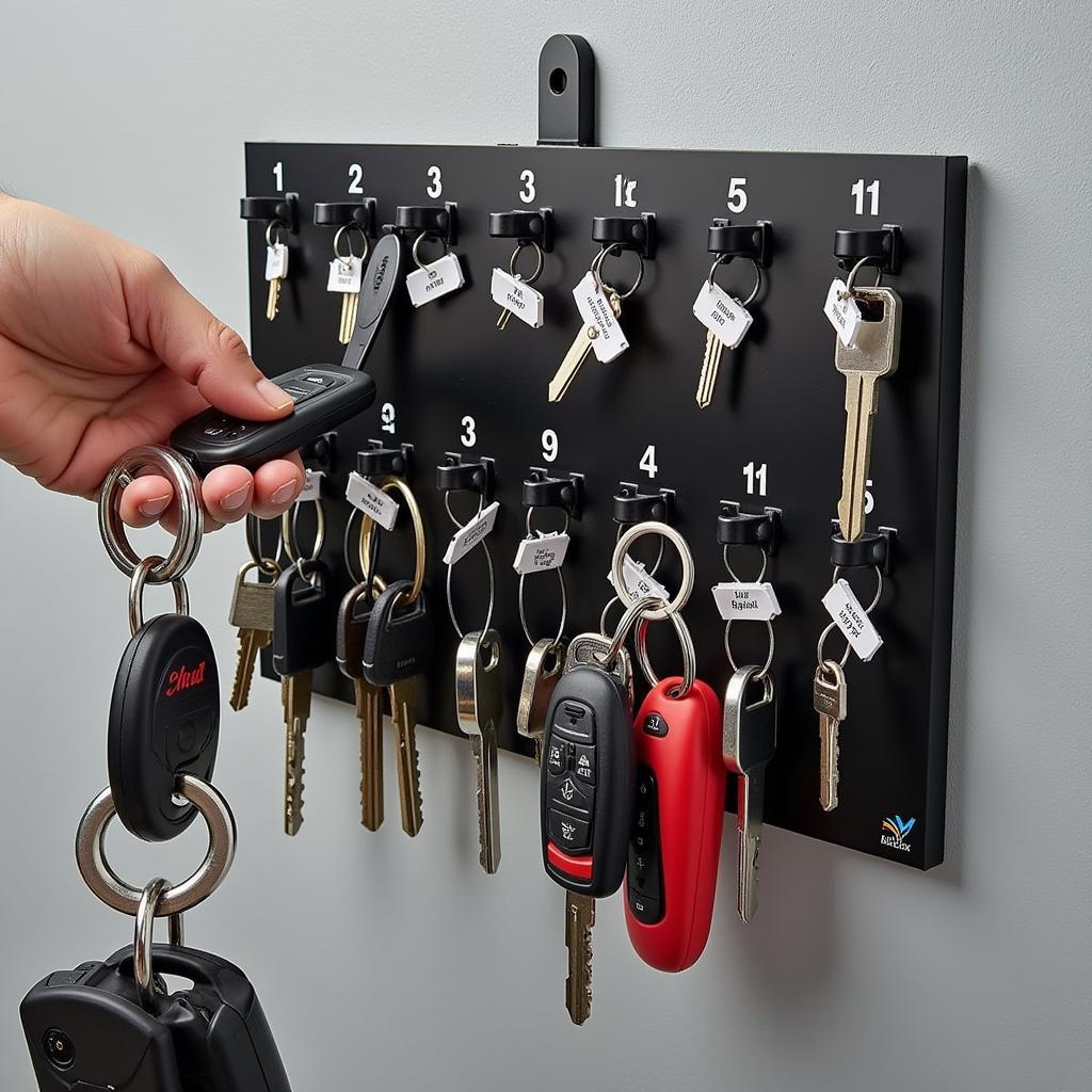 20 Key Holder for Car Repair Shop Organization