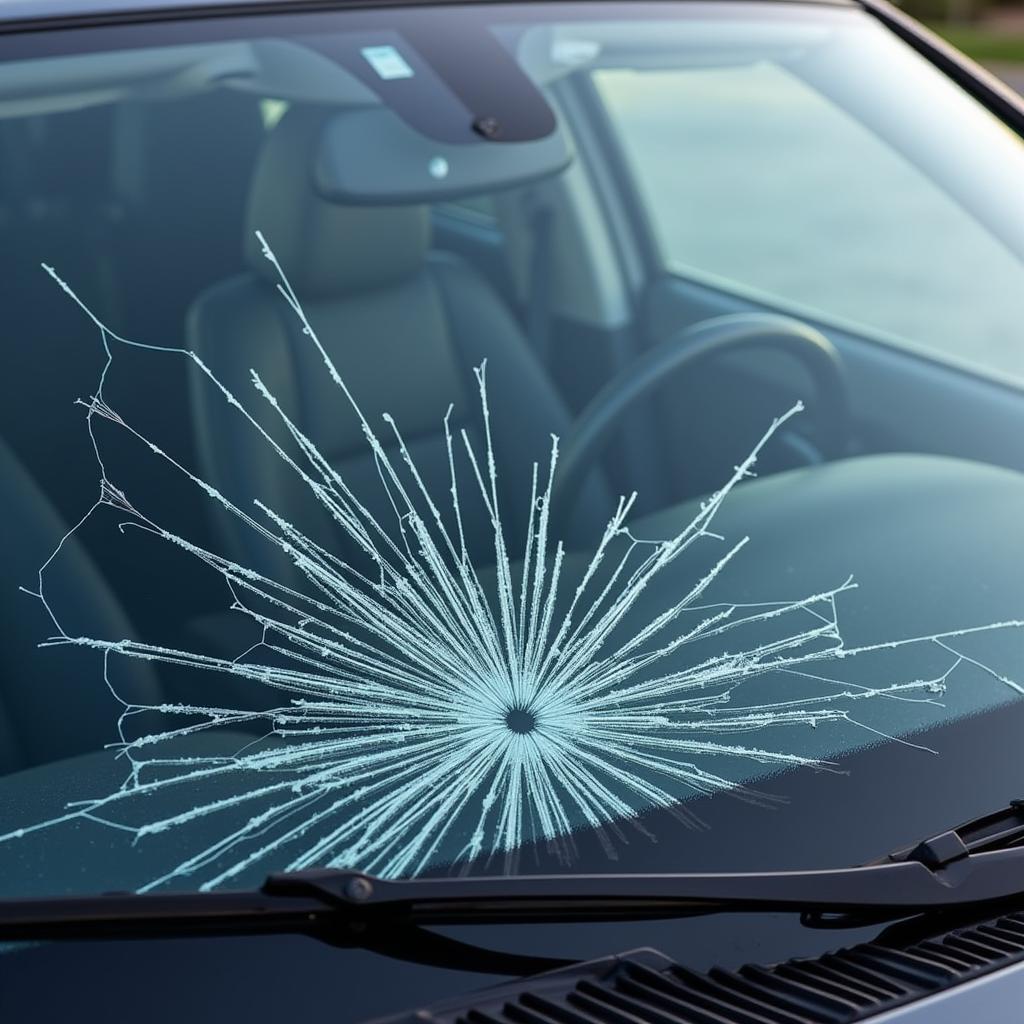 Crack in a Car Windshield