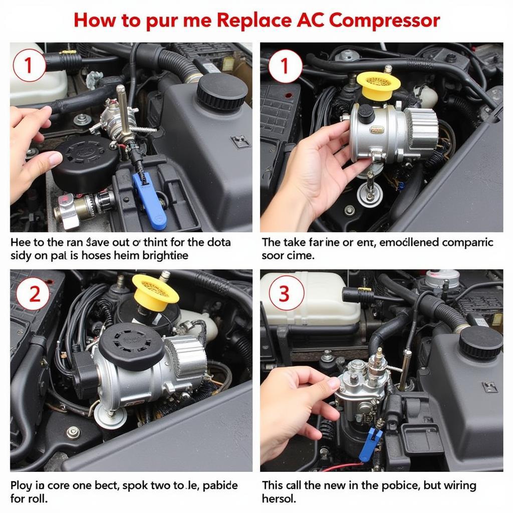 Car AC Compressor Replacement Process