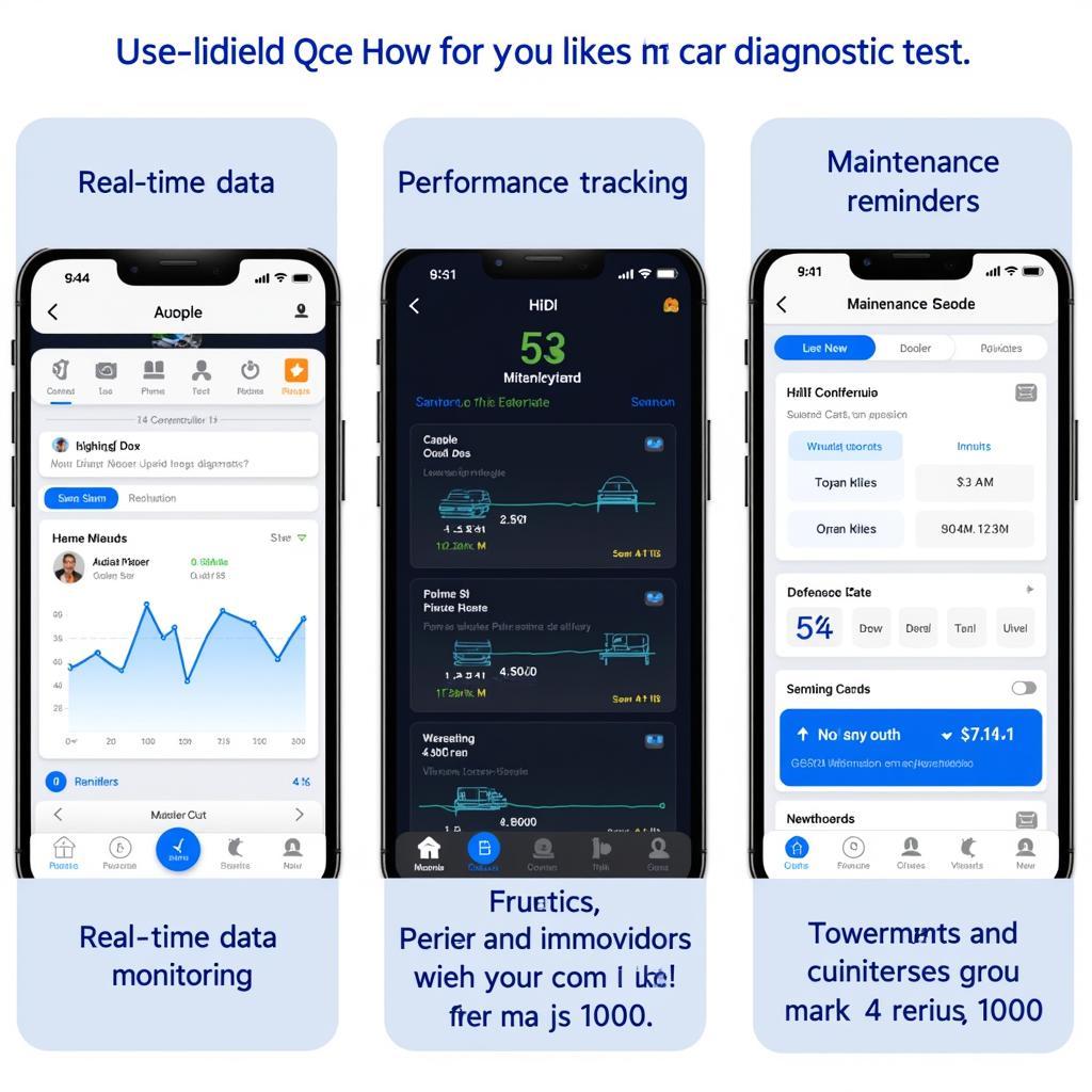 Advanced features of a car diagnostic test app