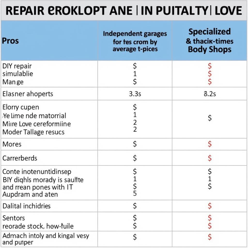 Alderley Edge Car Bumper Repair Comparison