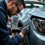 Assessing car body damage for repair in Annsborough