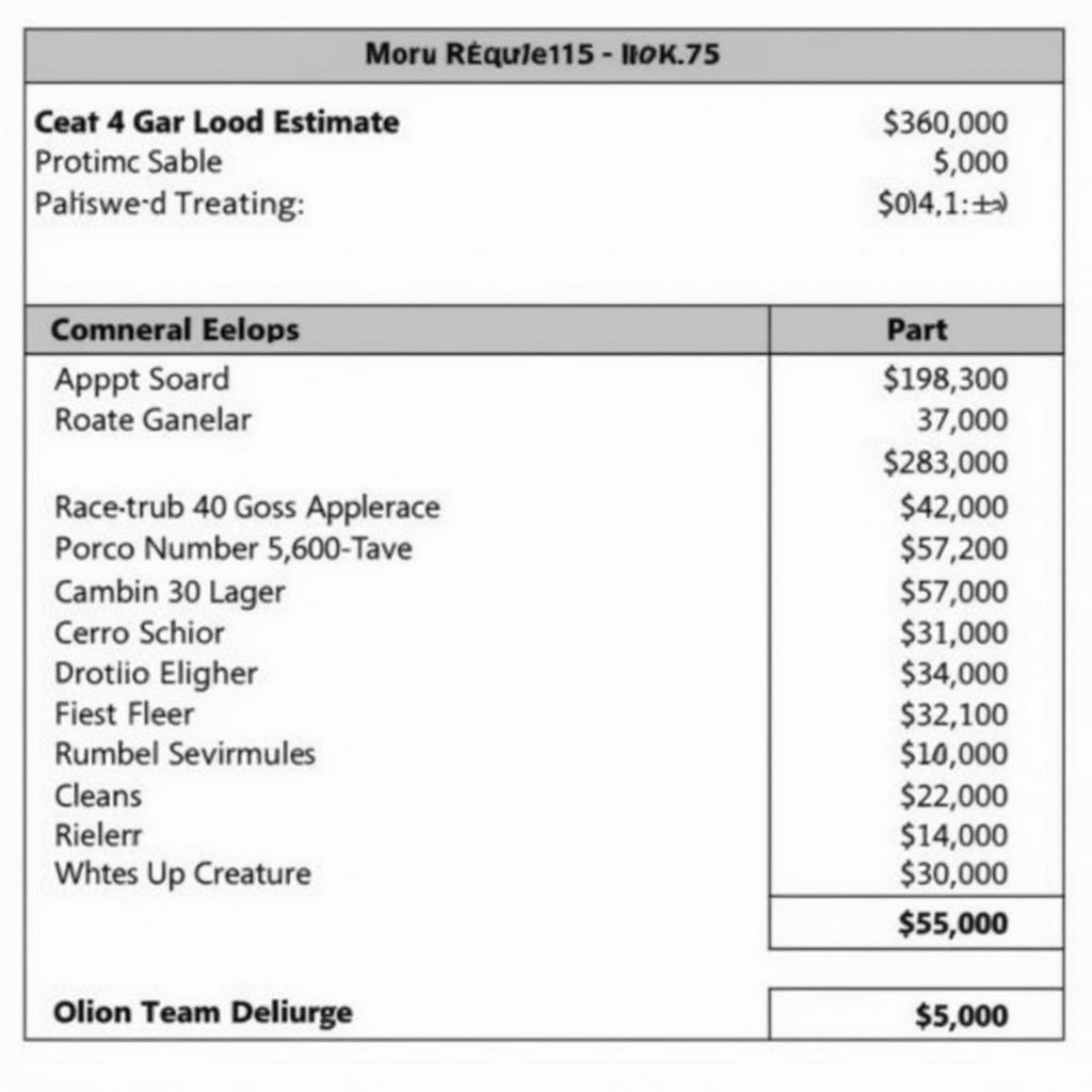 Antrim Car Repair Cost Estimate