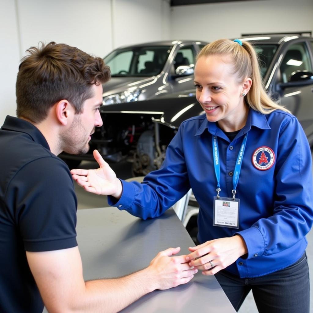 Customer Consultation at Apollo Car Body Repairs Cheltenham