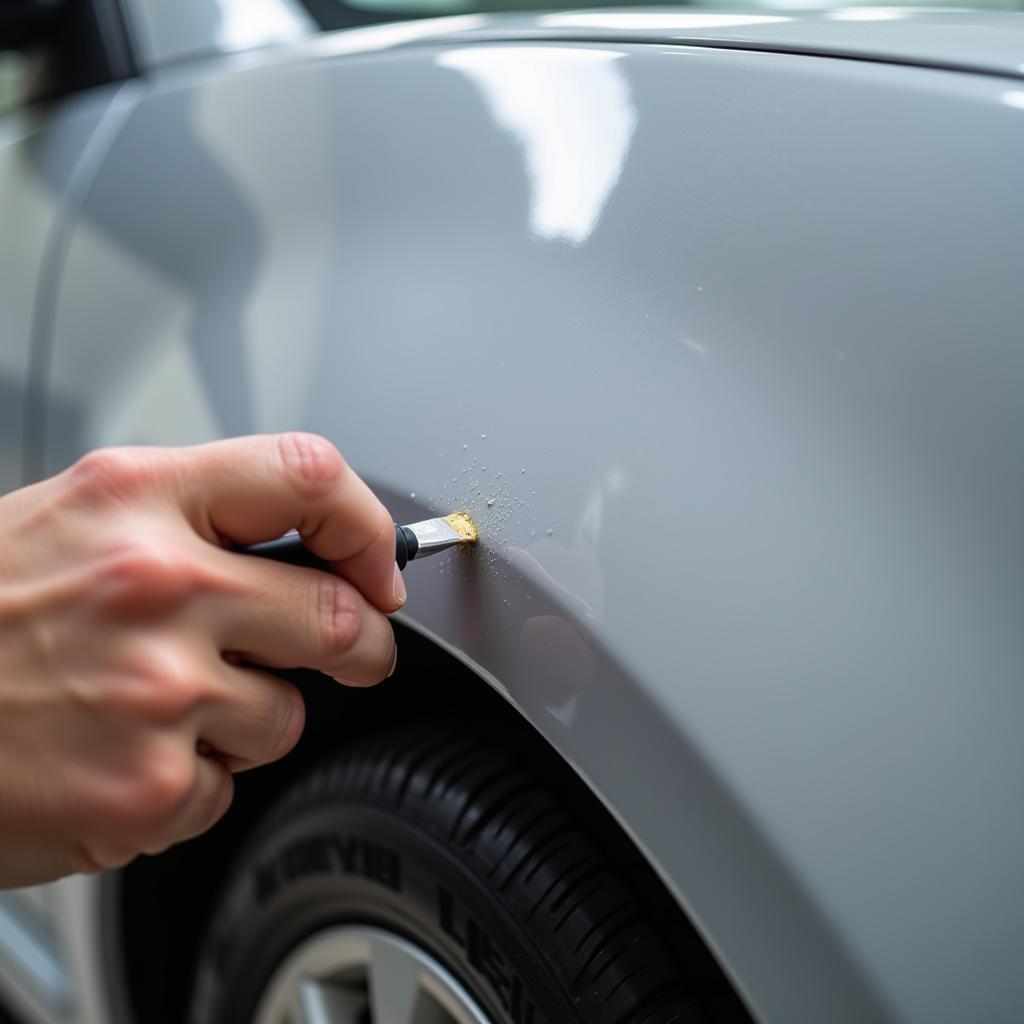 Applying Car Body Filler