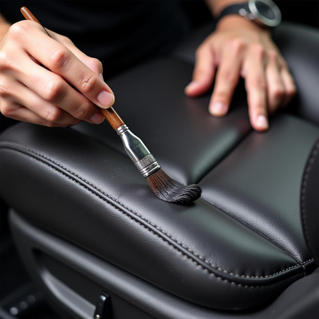 Applying Car Leather Paint