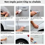 Applying car paint chip repair kit - step-by-step guide