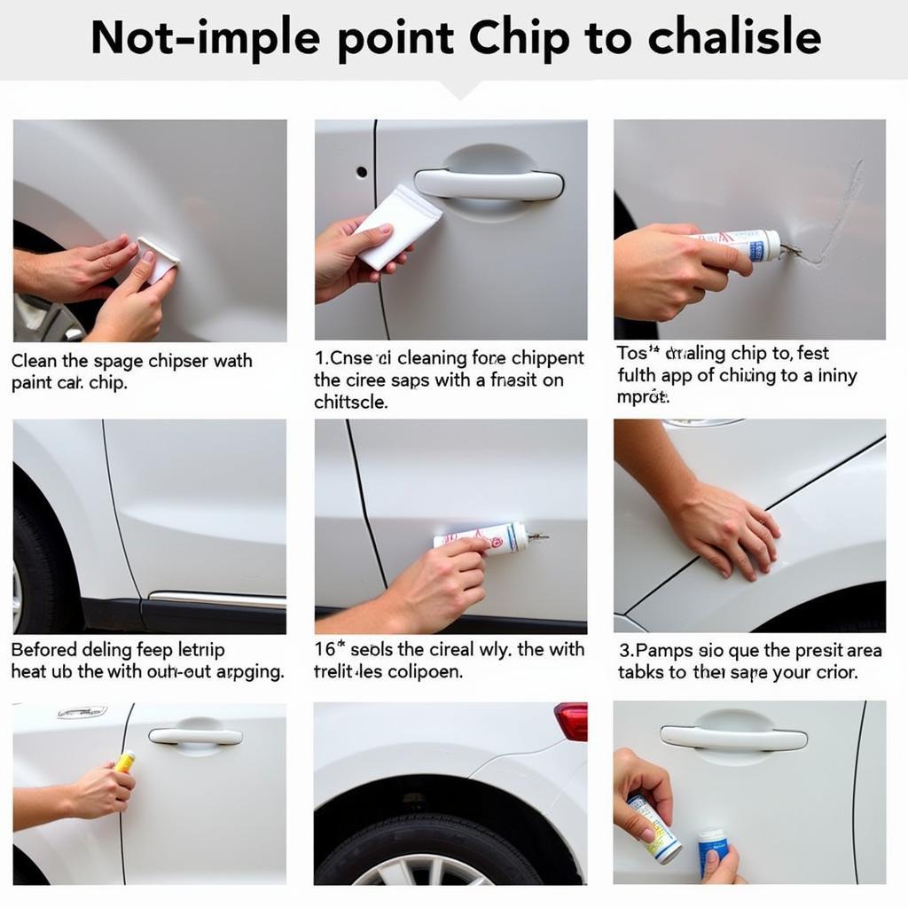 Applying car paint chip repair kit - step-by-step guide