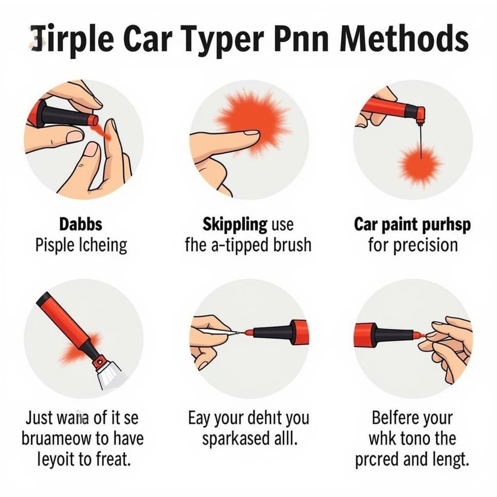 Applying car paint pen using various techniques discussed on Reddit.