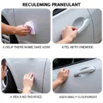 Applying Car Paint Repair Kit: Step-by-step guide on cleaning, preparing, priming, painting, and clear coating.