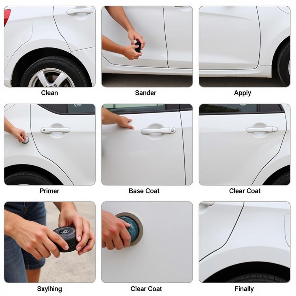 Step-by-step Application of a Car Paint Repair Kit