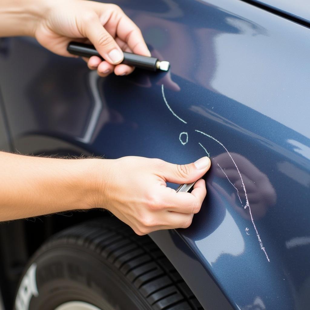 Applying-a-Car-Paint-Scratch-Repair-Kit