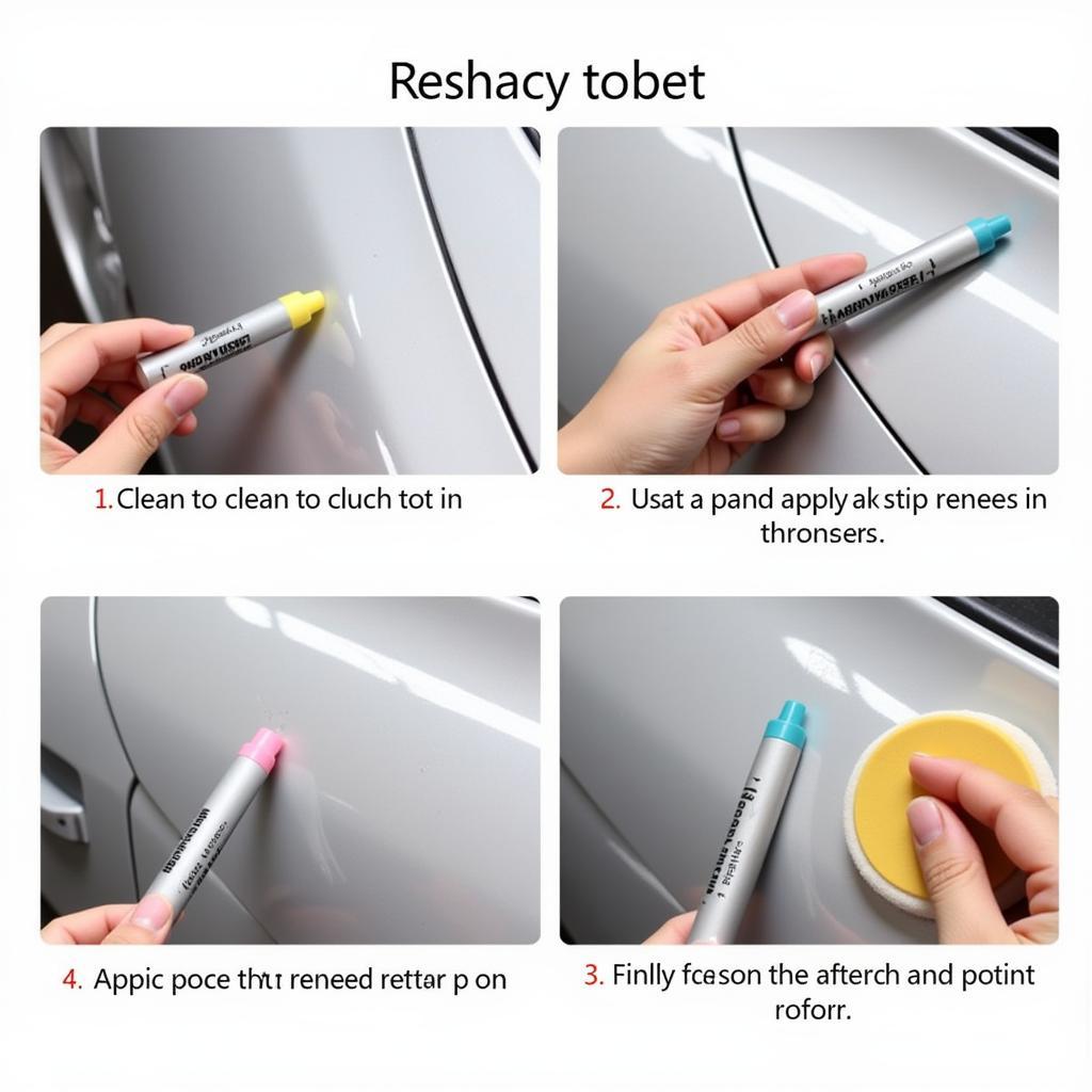 Steps to Apply Car Scratch Repair Pen