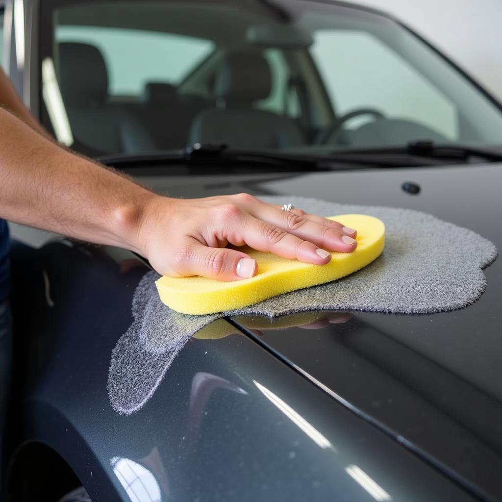 Applying Car Wax