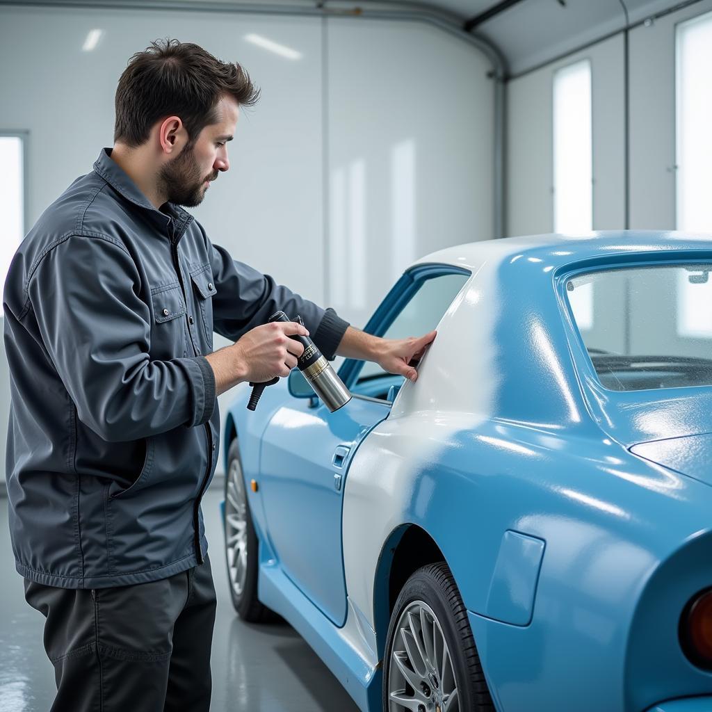 Applying Clear Coat to Car Paint