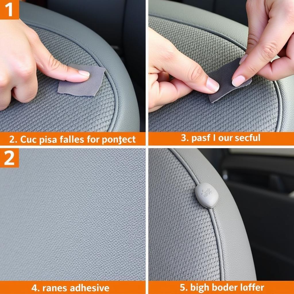 Applying a Fabric Repair Patch to a Car Seat