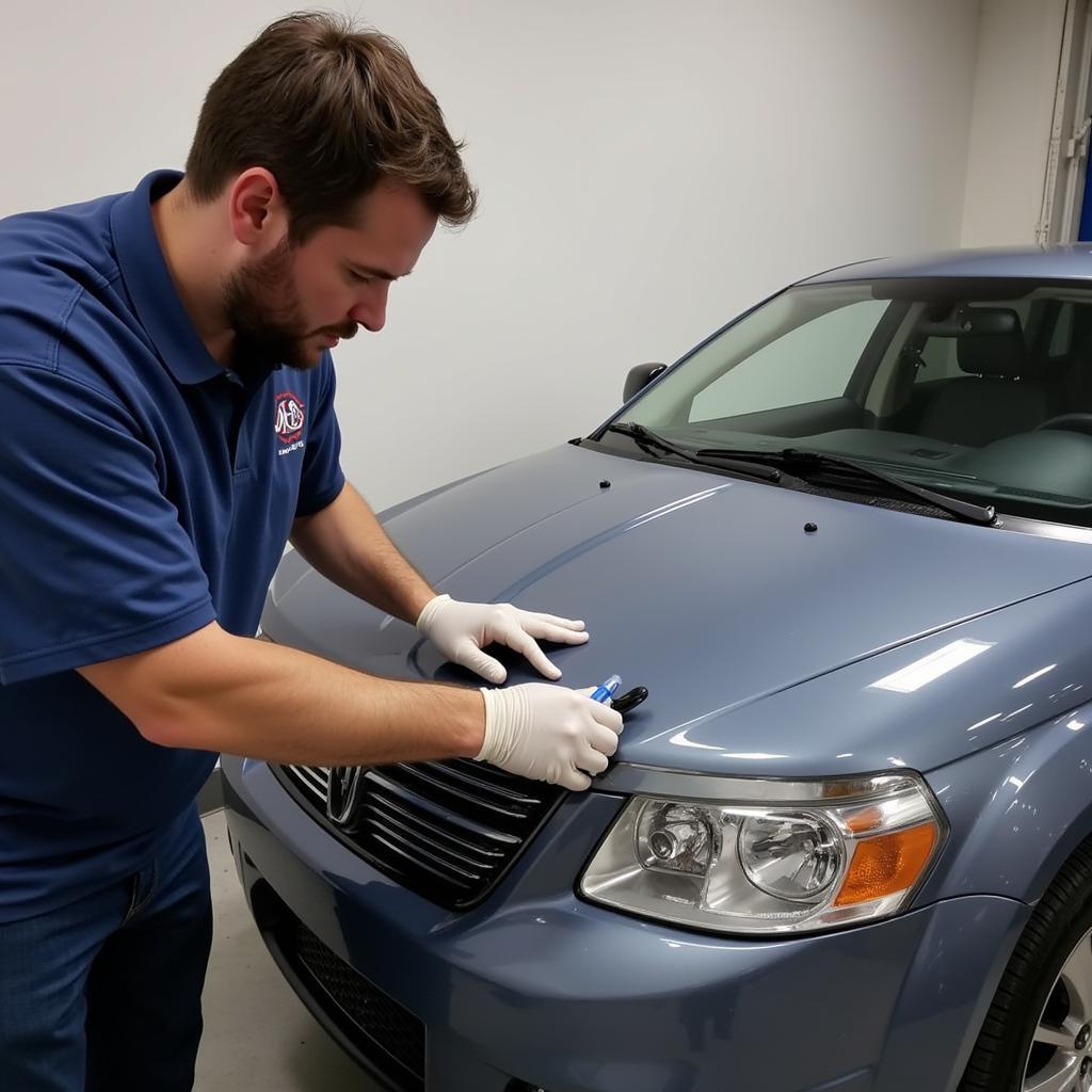 Applying Paint Protection Film to a Car