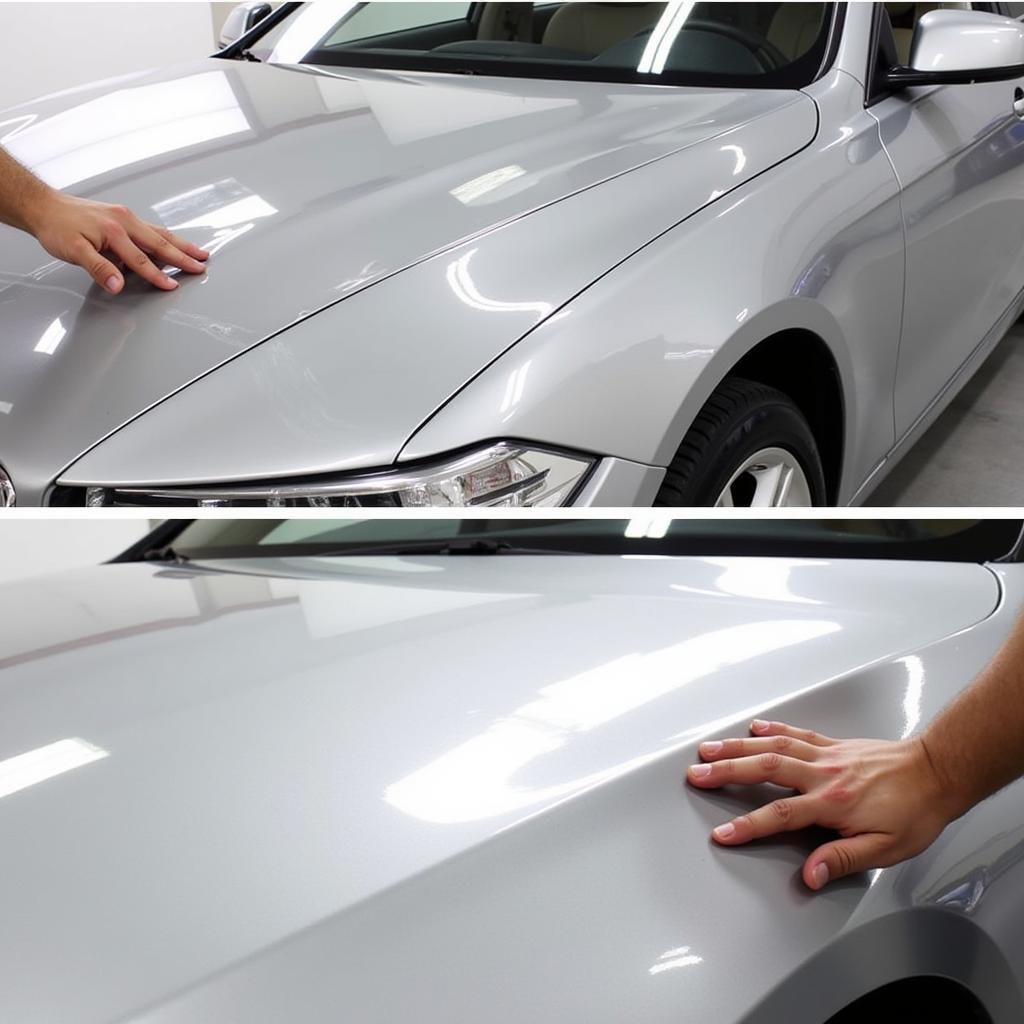 Applying Paint Protection Film to Car Hood