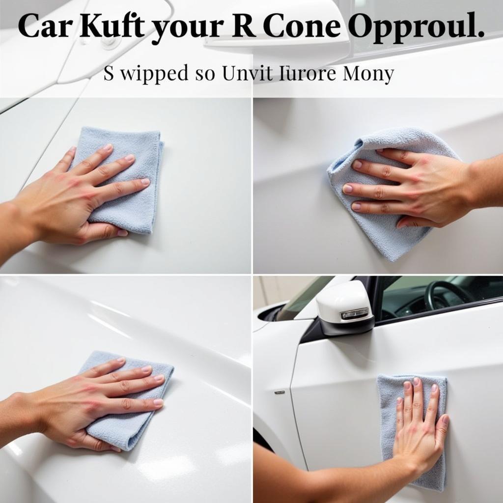 Applying Rubbing Compound to Car Scratch