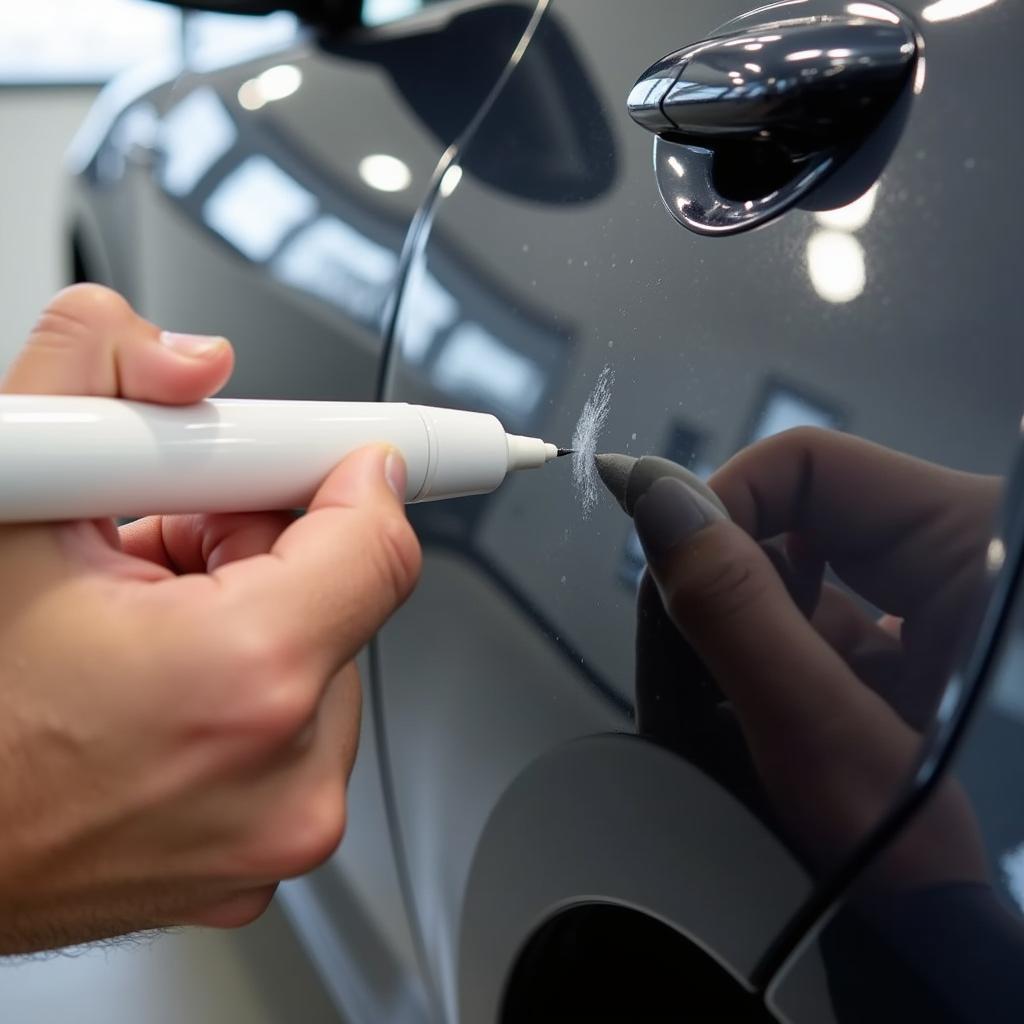 Applying Smart Pen on Car Scratch