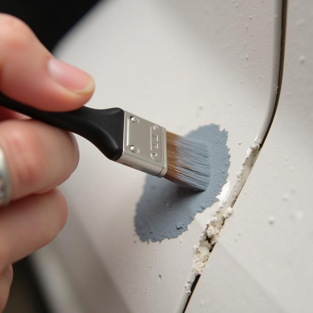 Applying Touch-Up Paint to a Car Rock Chip