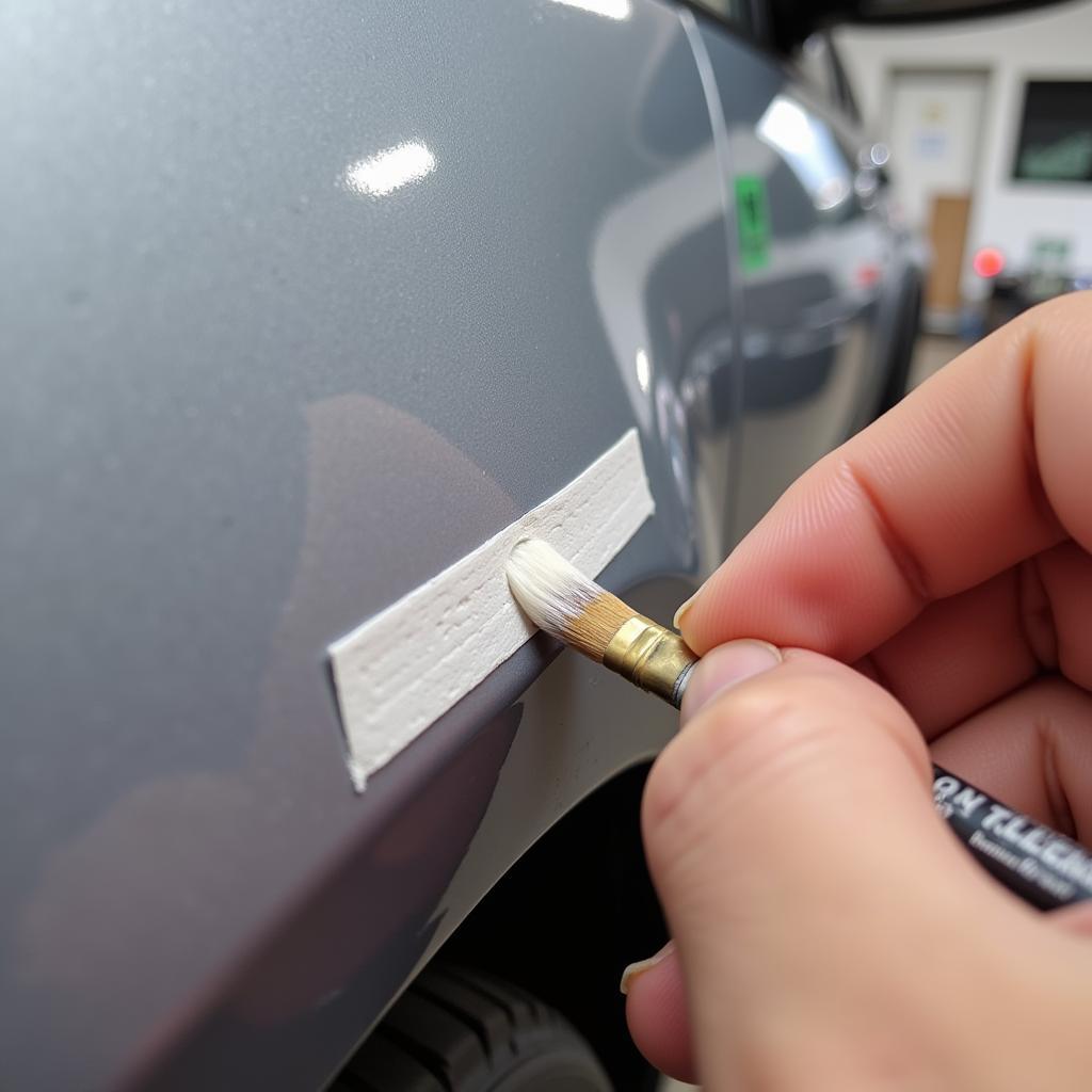 Applying Touch Up Paint to Car Chip