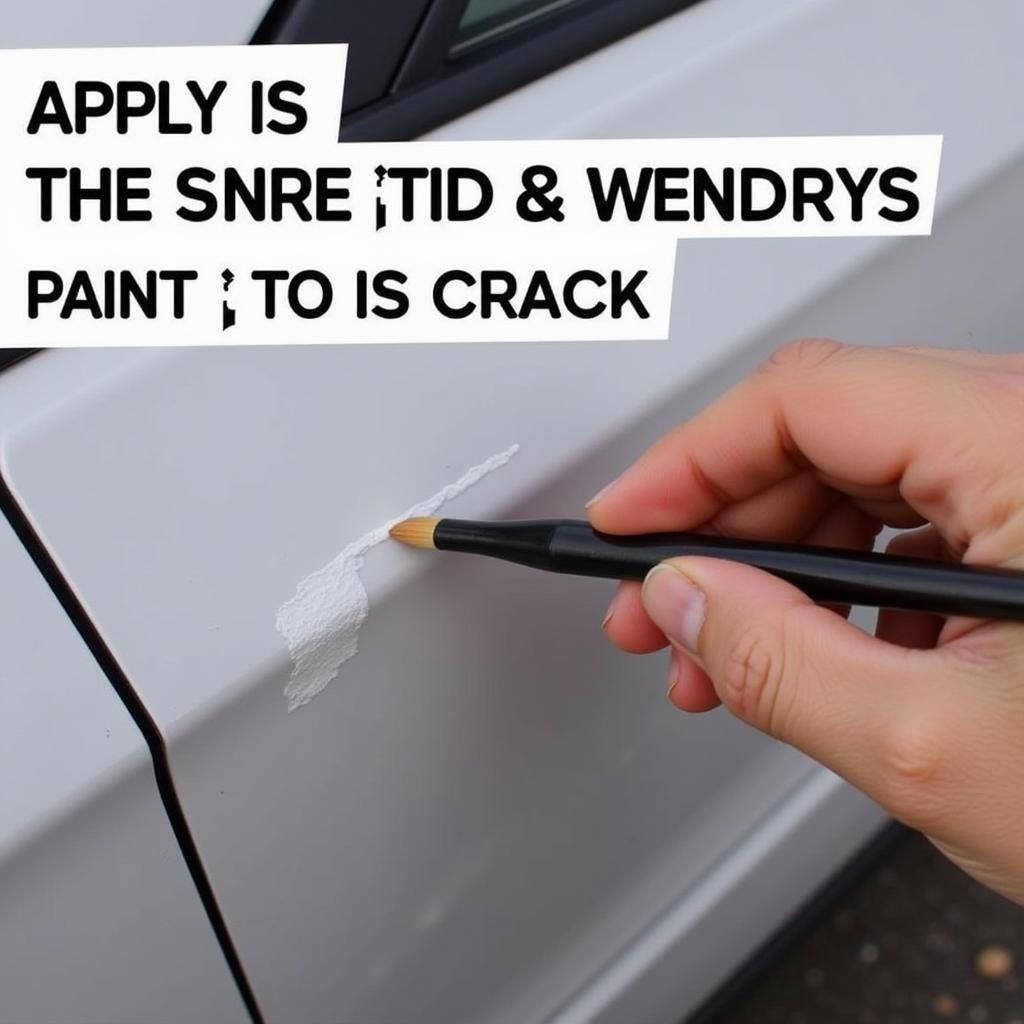 Applying Touch-Up Paint to a Car Crack