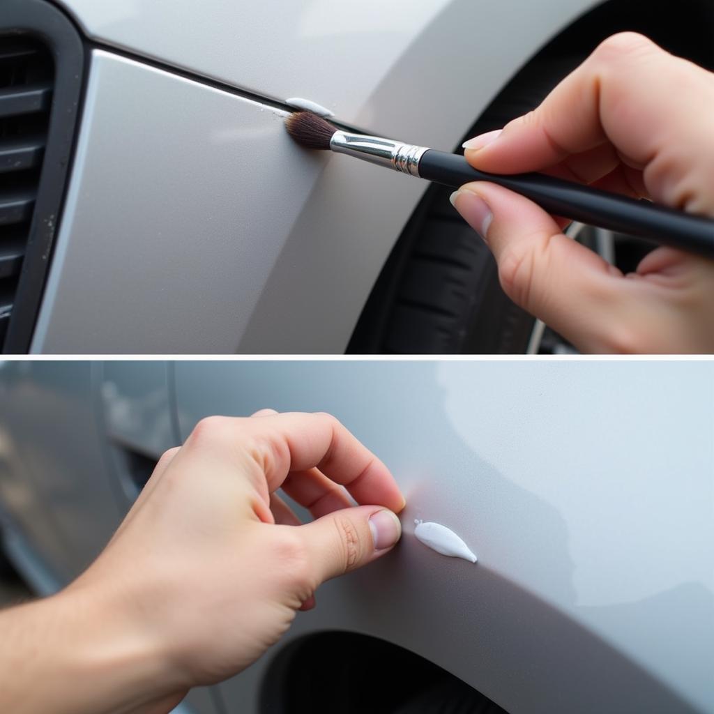 Applying Touch-Up Paint to a Car Scratch