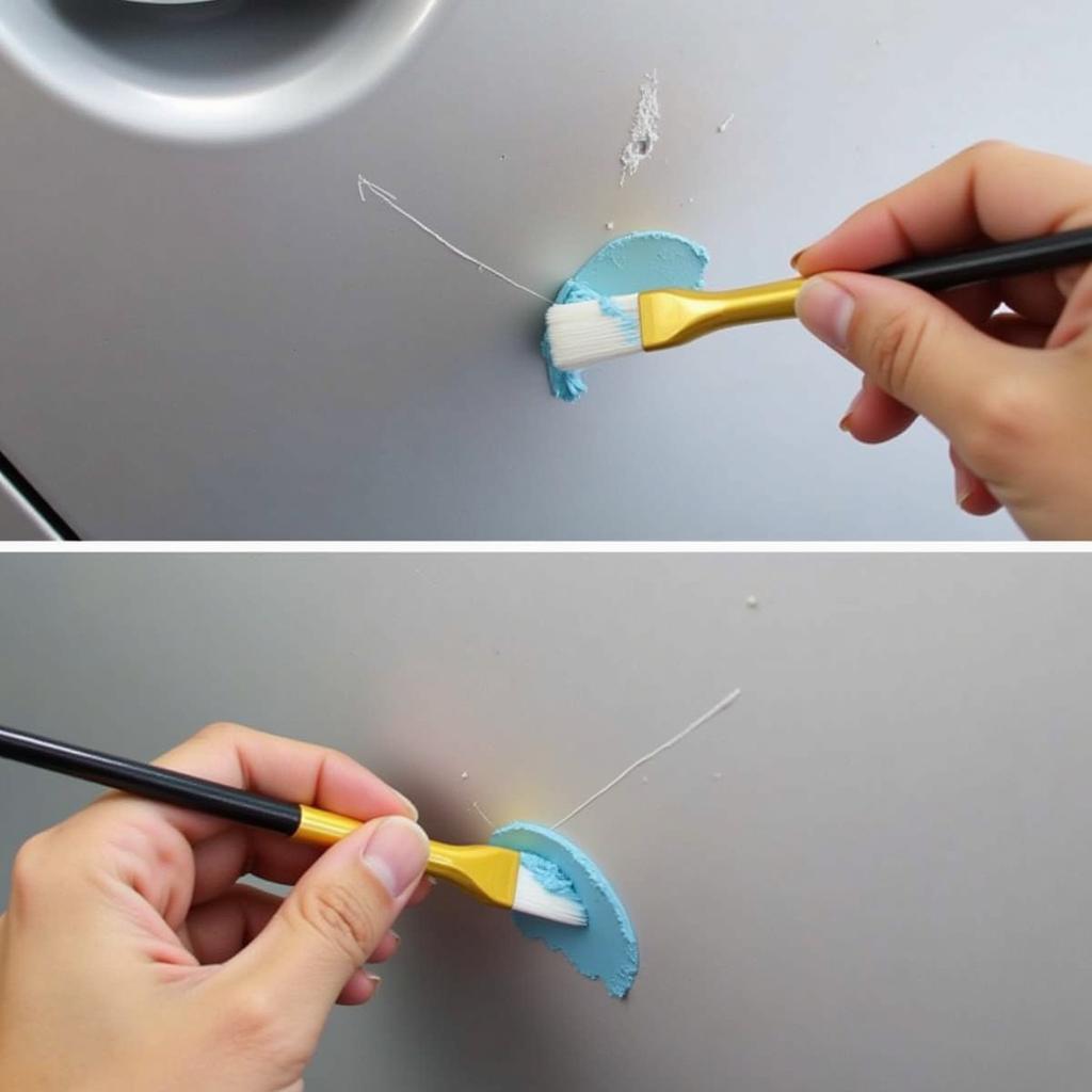 Applying Touch-Up Paint to a Car Scratch