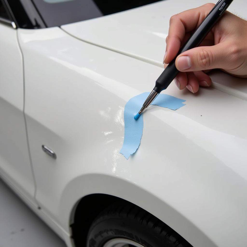 Applying Touch-up Paint to a Deep Scratch