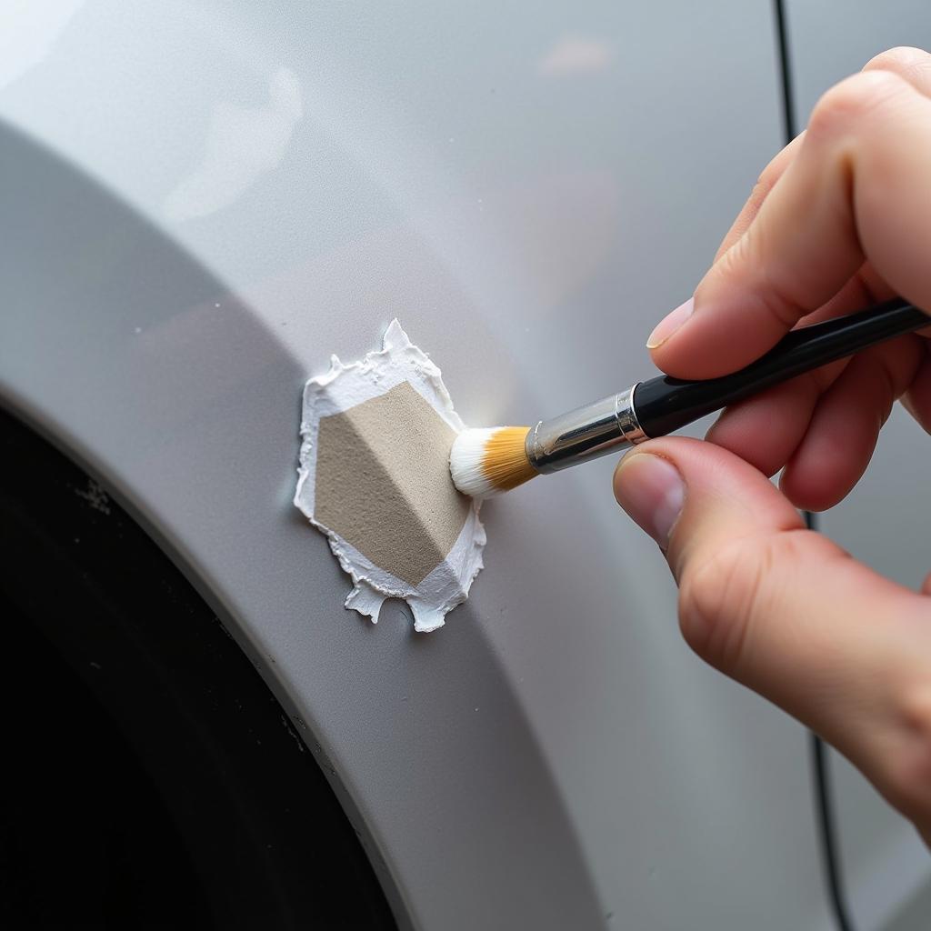 Applying Touch-Up Paint to a Stone Chip