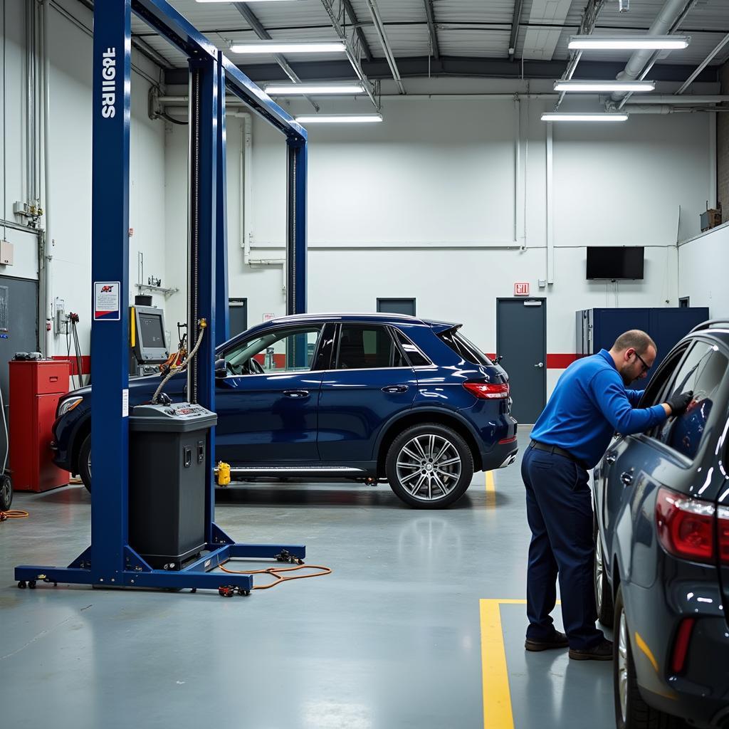 Modern Equipment in an Approved Car Body Repair Shop