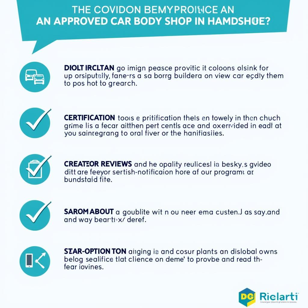 Approved Car Body Shop Repairs Hampshire Checklist